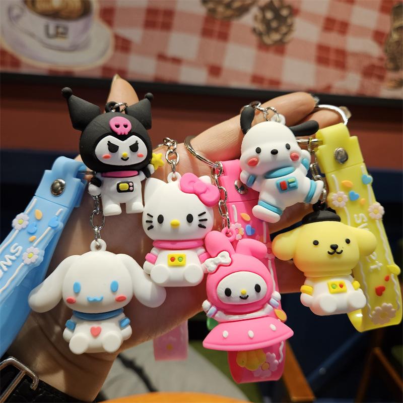 Internet-Berühmtheit Cartoon-Puppe Schlüsselanhänger Taschenanhänger Studentenanhänger Niedlicher PVC-Schlüsselanhänger Paar Auto Schmuck