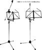 KC Music Stand for Microphone Stands, MS-170BK, Black