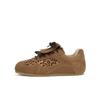 Leather version~ shoes retro leopard print versatile casual sports shoes flip women's board shoes