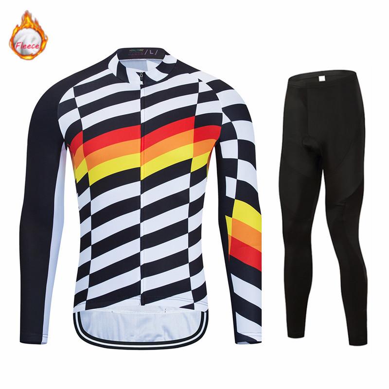 

2026 Winter Thermal Fleece Cycling Jersey Set Sports Team Bike Suit Mountian Bicycle Clothing Ropa Ciclismo Invierno Hombre XXL