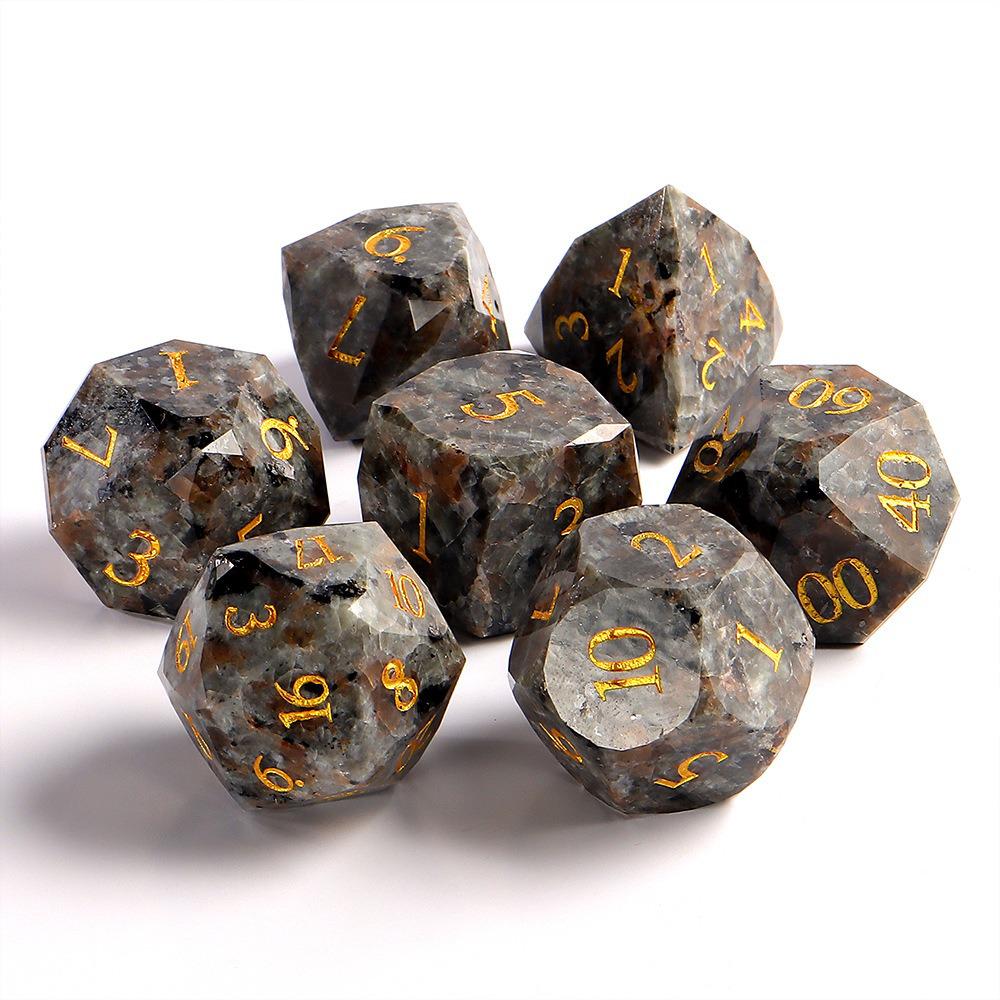 Dungeons & Dragons 7-Piece Multi-Sided Flame Stone Dice Set