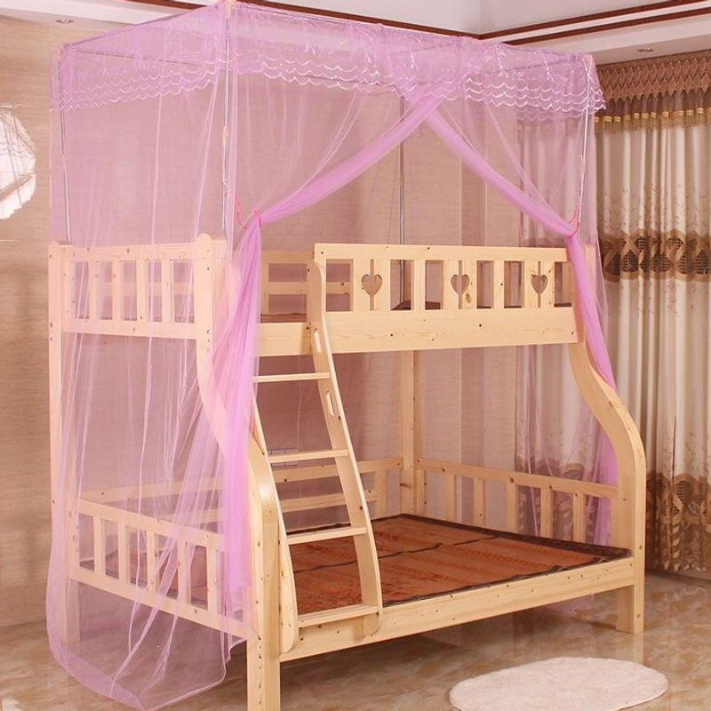 Child & Mother Integrated Bunk Bed with Double Layer Encrypted Mosquito Net and Thickened Support