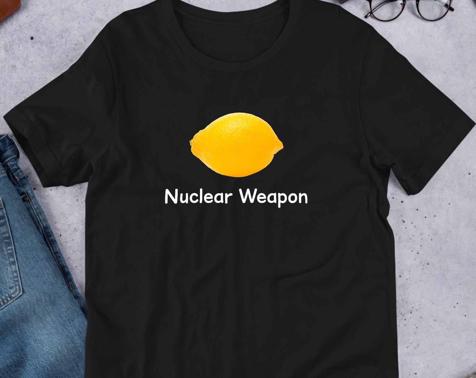 Nuclear Lemon, Funny Meme Shirt, Weirdcore Clothing, Oddly Specific Tee, Unhinged Design, Cursed, Surreal Meme, Joke 2XL