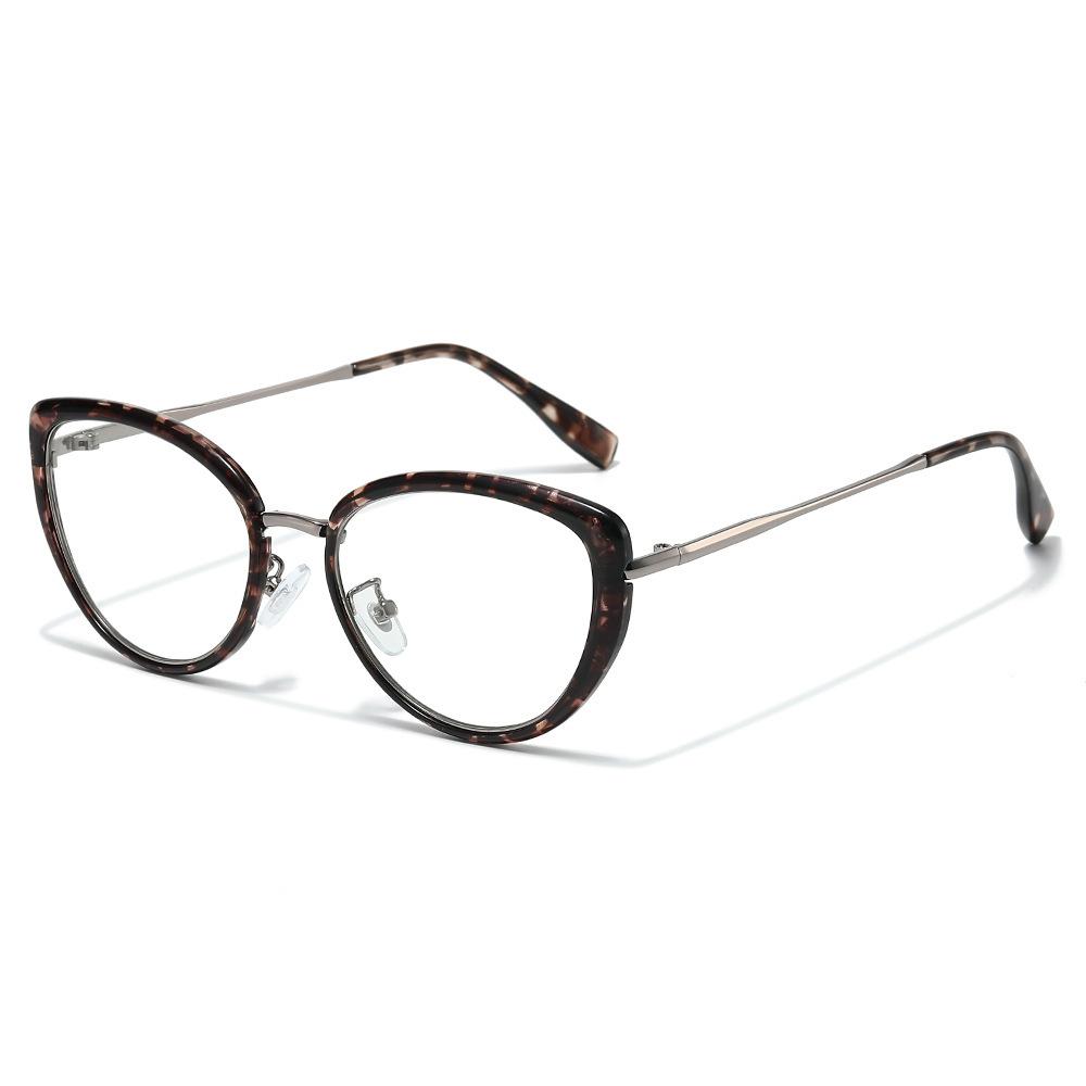 New cat eye fashion sunscreen metal sunglasses European and American retro personality trend high-end sunglasses