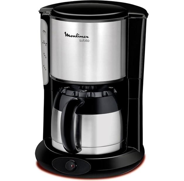 Кофеварка Moulinex FT3608 Subito нержавеющая сталь/черный