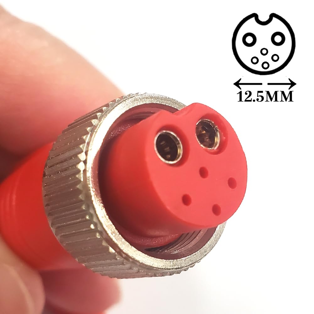 VISPREA Power Cable Compatible with and Hyper and Seaborg Electric Super Power Mega Cord YU326 Red 2.5m Daiwa, Shimano, Tanacon, Tanacon, Leoblitz,