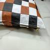 NOORA Kombinationsfarben Leder Kissen- & Kissenbezug, Boho Stil Heimdekor, Quadratisches Patchwork Design Überwurfbezug für Einweihung