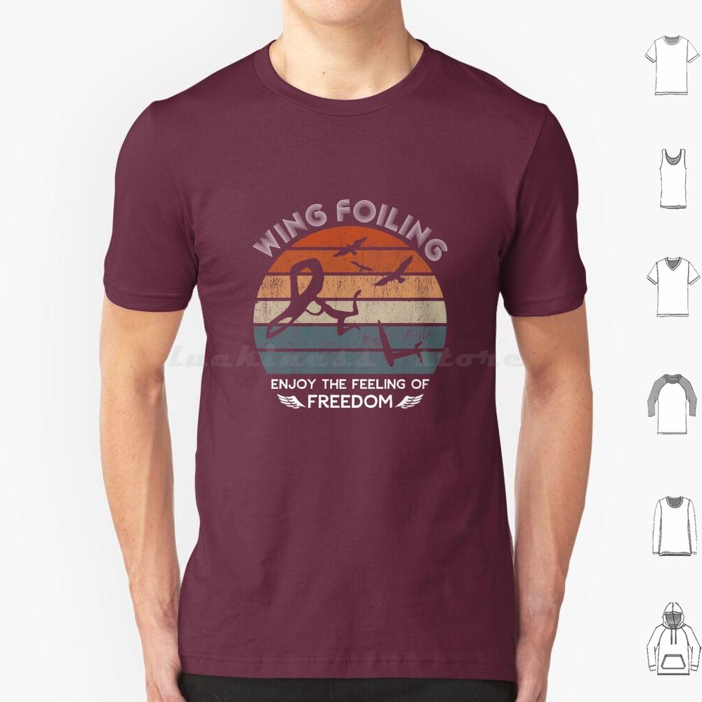 Wing Foiling Surfer Gifts T Shirt 6xl Cotton Cool Tee Wing Surf Watersports Sky Wing Wing Surf Wing Foiling Surfer Enjoy The