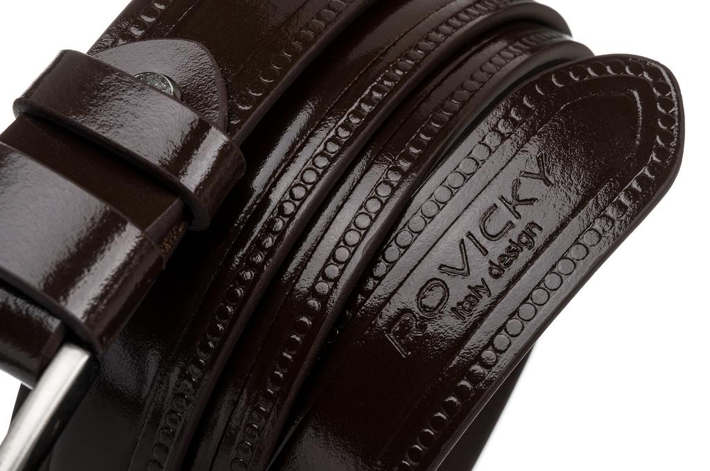 M LEATHER BELT WAS PLW-R-7 95 BROWN