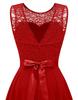 2024 Elegant Lace Patchwork Wide Hem Chiffon Banquet Gown