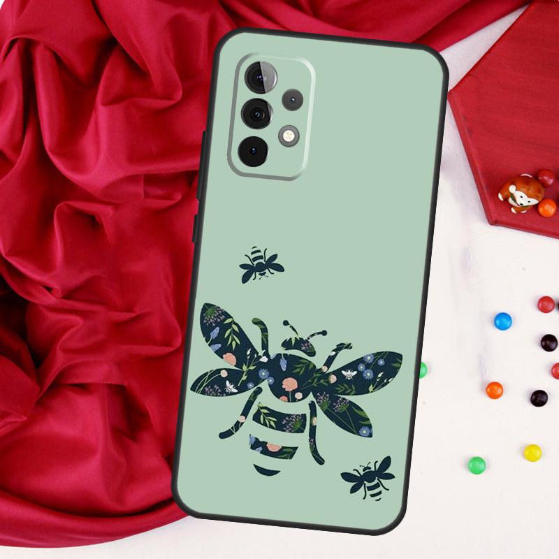 Bee Bumblebee Pattern For Samsung Galaxy A15 A55 A53 A33 A35 A22 A32 A52 A54 A34 A14 A56 A36 A26 A16 A05 A06 Case
