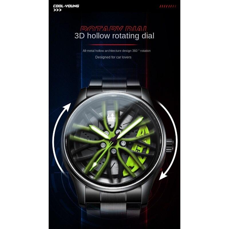 OLEVS Brand Watch Fashion Trend with Hollow-out Luminous Waterproof Quartz Watch Men's Watch Men's Watch