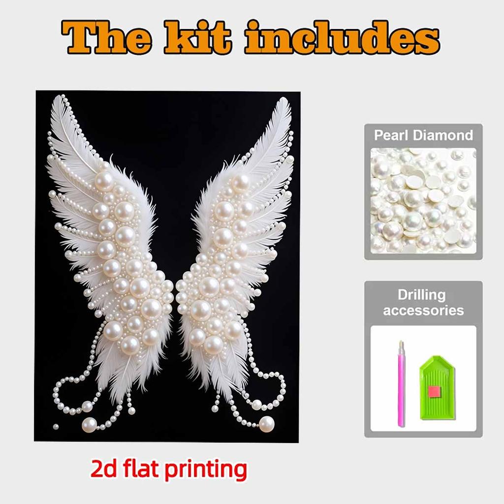 DIY Wings Diamond Art Kits Without Frame 35x45cm Gem Art Diamond Painting Kits for Adults/Beginners Gift Idea Home Wall Decor