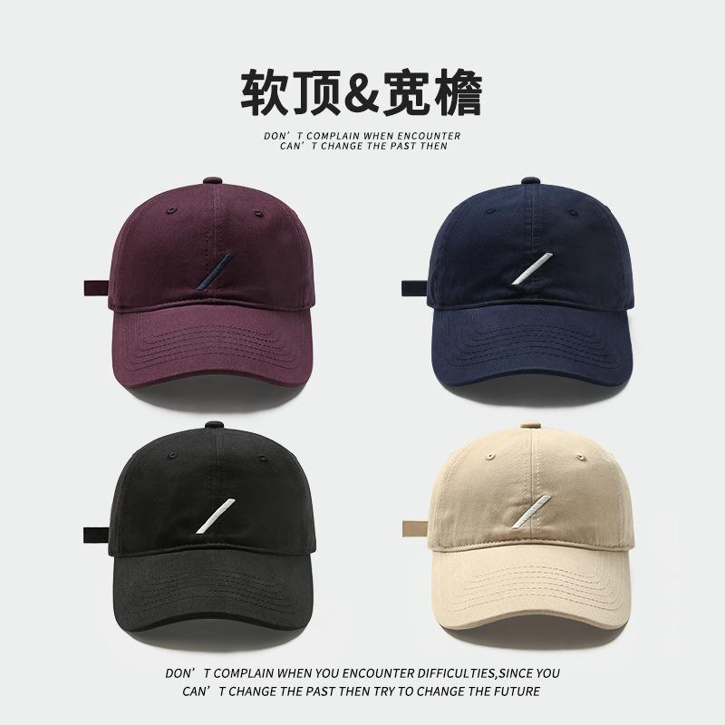 Casual embroidery slash baseball cap children's spring new versatile face cap simple sun hat