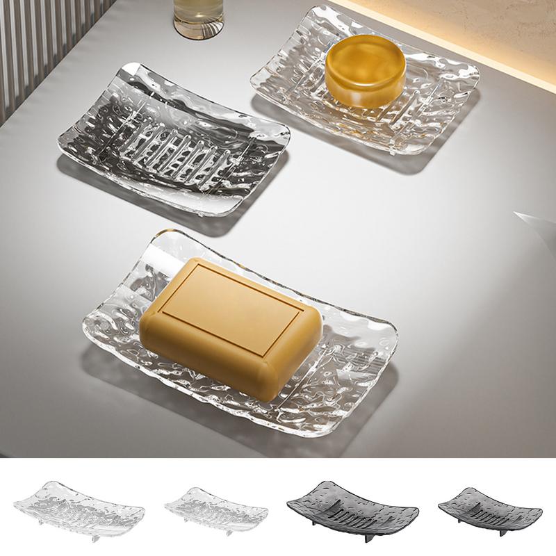 Bathroom Soap Dishes Drain Hole Design Soap Dishes Non-Slip Base Long-lasting Soap Tray For Family Traveling Gym