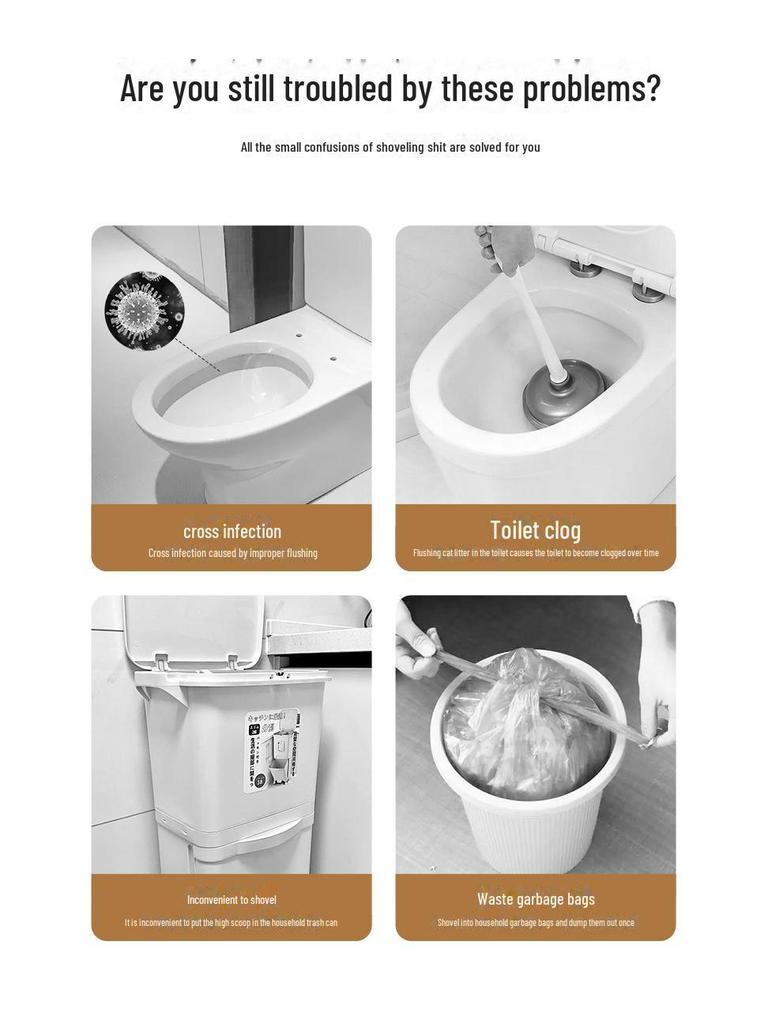 Katzenstreu-Mülleimer mit Schiebedeckel und Spezialbeuteln für einfache Reinigung