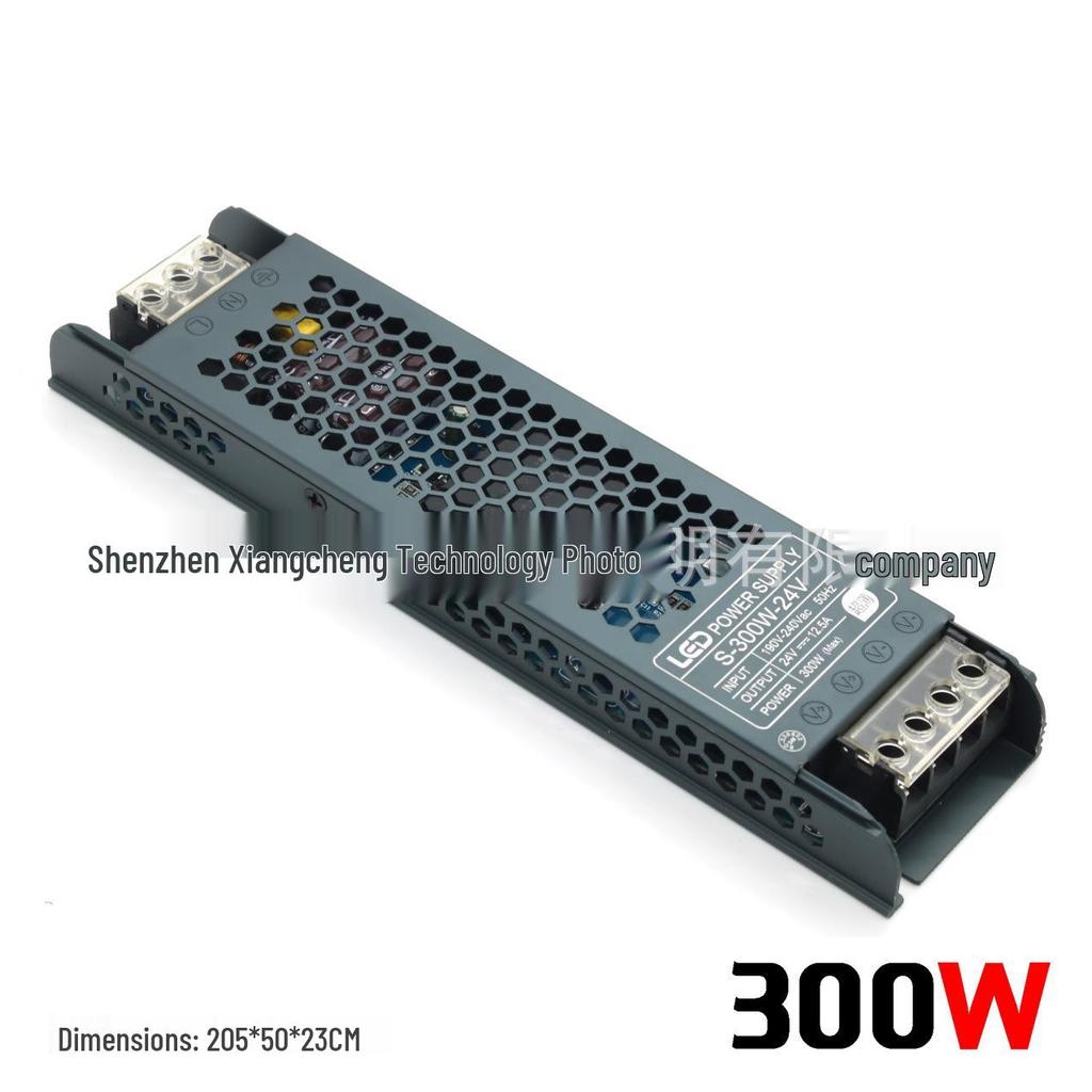 Ultra-Thin Black King Kong LED Transformer: 220V-12V/24V Power Supply for Low Voltage LED Strip