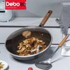 Debo Normandy 32cm Titan Eisen Wok mit Spatel