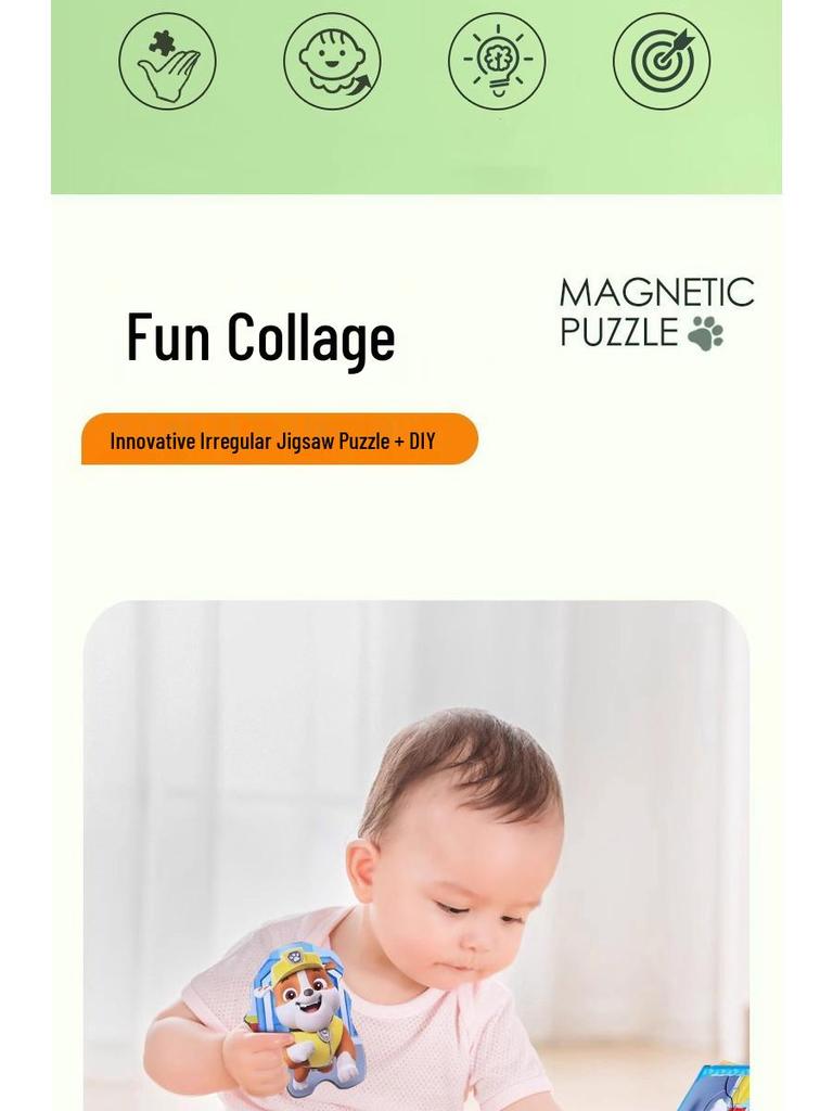 PAW Patrol Magnetic Tile Stickers - Educational Toys for Kids Ages 3-6