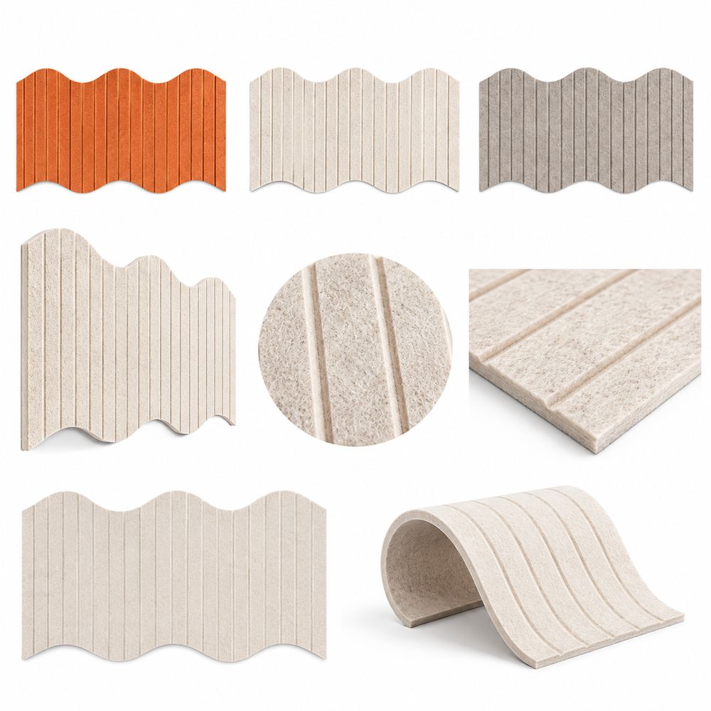 Does Not Hurt Wall Felt Board Vertical Ribbed Texture Photo Wall Sticker Dormitory Decoration