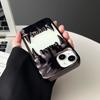 3D Canine Tooth Hollow Dissipate Heat Phone Case For iPhone 16 15 14 13 12 11 Pro Max Shockproof Electroplated Soft Cover