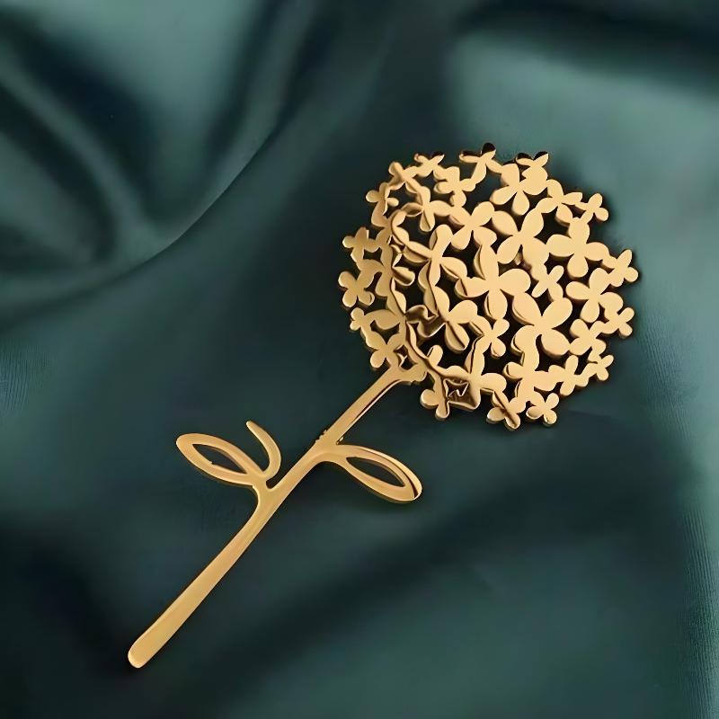 Trendige Edelstahl-Pusteblumen-Broschen für Damen Pflanzen-Anstecker Lässige Party-Accessoires Luxusgeschenke Freunde