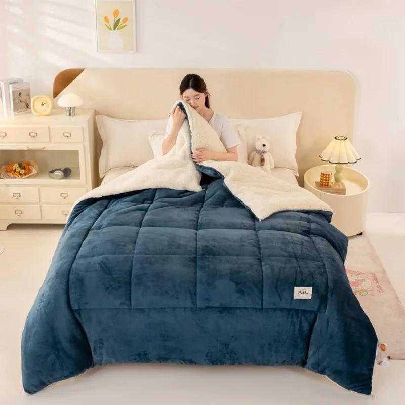 

2025 Новое принтованное Класс А Флис Снежинка Флис Ягненка Зимнее Одеяло-Наполнитель Флис Фарли Одеяло Утолщенное и Теплое 220x240cm 5kg