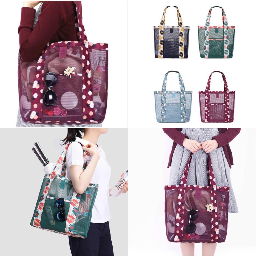 Spacious And Stylish Oxford Fabric Beach Bag For Outdoor Travel And Clothing Storage
