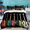 Guitar Collection Diversity 3PCS Bedding set,Ideal for 1pc Duvet Cover And 2pcs Pillowcases Perfect for Fan gift,Ideal for Bedroom, Dormitory
