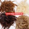 Unordentliche Chignons zum Aufwickeln, elastisches Gummiband, Pferdeschwanz, Hochtemperaturfaser, synthetische Scrunchie-Hochsteckfrisur-Haarteile