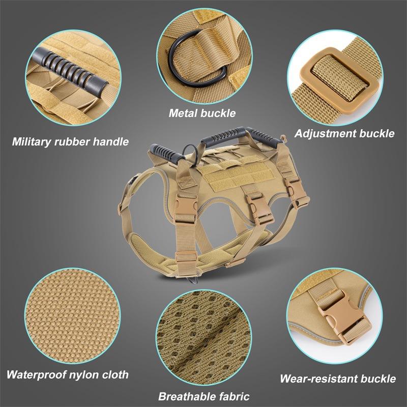 New Pet Harness Vest Type Tactical Chest Strap Medium and Large Dog Walking Pet Vest