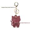 Creative Cat-Shaped Leather Keychain - Cute Kitten Car Key Bag Pendant