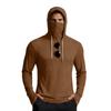 Men Long Sleeve Pullover Hoodie with Adjustable Drawstring Hood Casual Athletic Fit Lightweight Top for Daily Wear