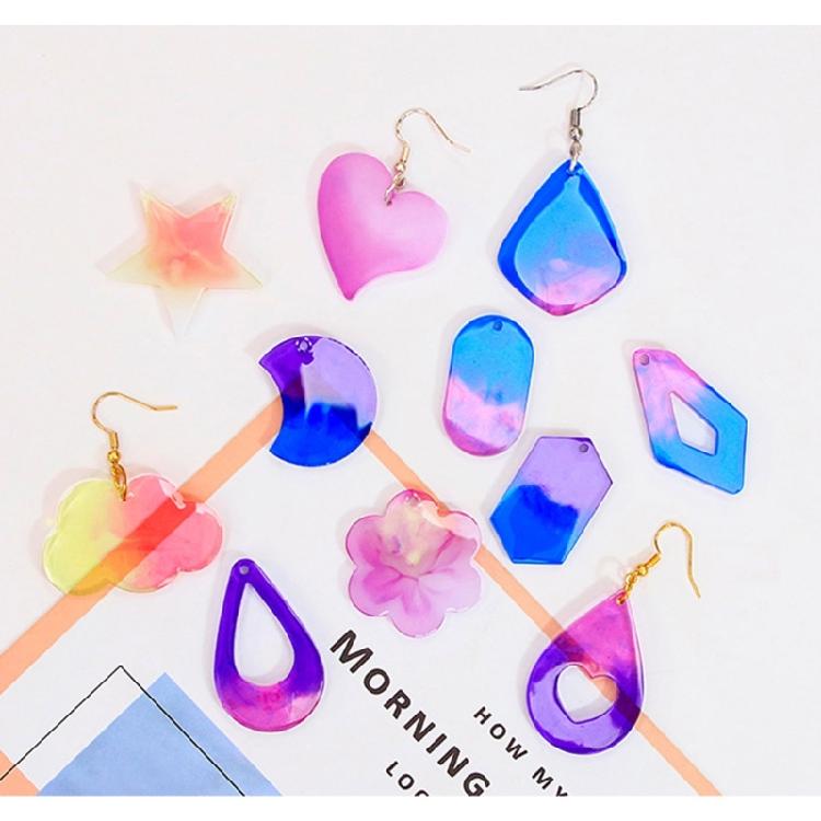 Geometric Earring Mold DIY Necklace Pendant Flower Crystal Epoxy Resin Molds