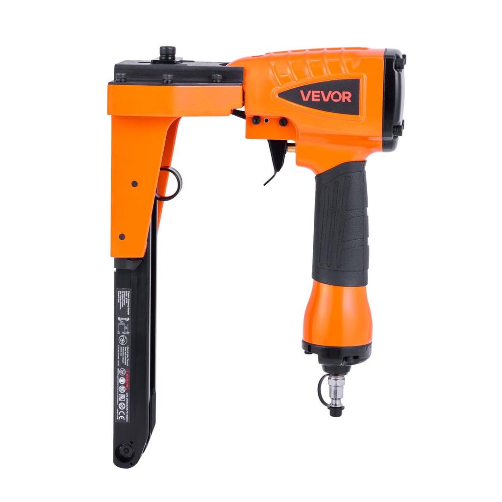 Pneumatic Carton Closing Stapler, 13 Gauge Pneumatic Cardboard Staple Gun for 34.8mm Crown 16mm & 19mm Length, Depth-Adjustable 70-120 PSI Air Staple