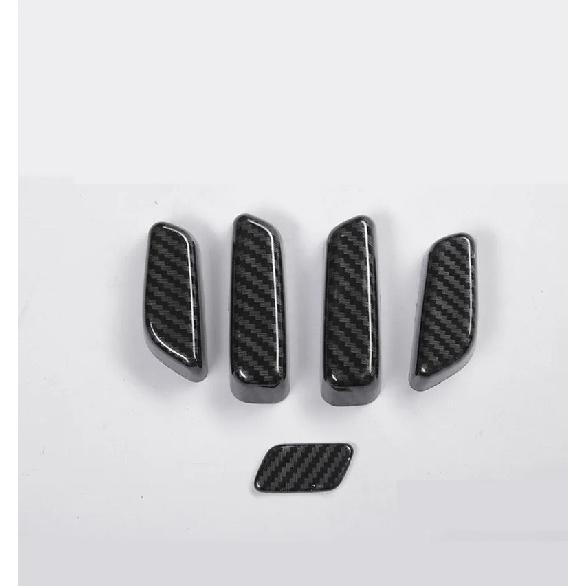 5pcs Carbon Fibre for Mazda 6 Atenza M6 2017 2018 Interior Power Seat Adjustment Switch Cover Trims Car Styling Auto Accessories