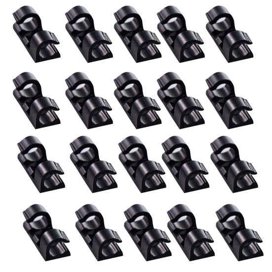 20 Stück Selbstklebende Netzwerk-Kabelklemmen Kabelorganisator Ladekabel Fixierer Halter Klemme