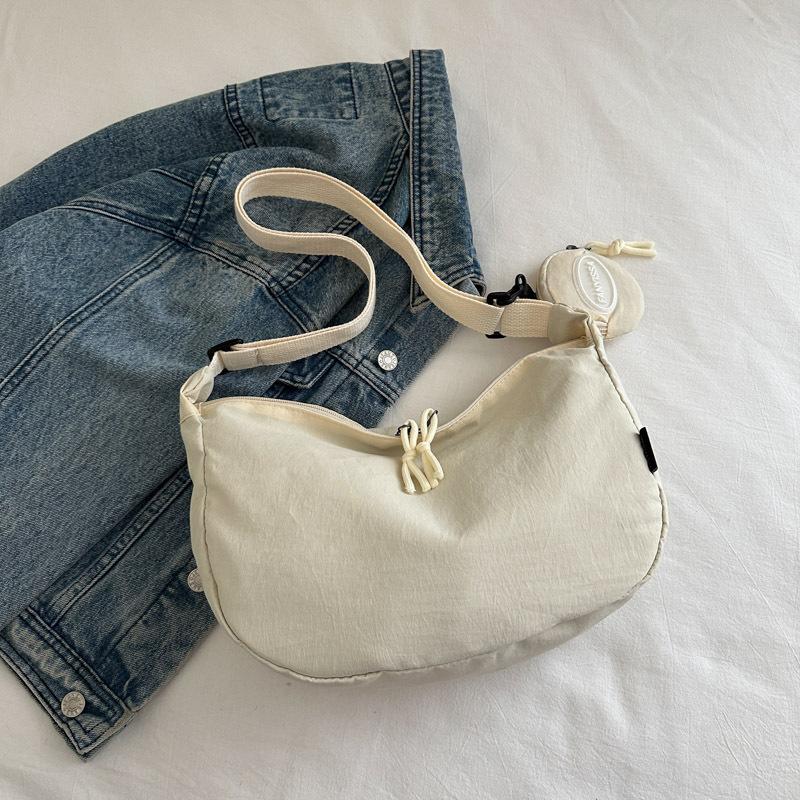 Atmospheric Commuting Solid Color Simple Texture Shoulder Messenger Bag Summer New Tote Bag Fashion Dumpling Bag