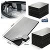 10PCS 10mm Soundproof Insulation Foam Pre-cut 40x25cm Self Adhesive Noise Deadening Mat for Car Home Sound Proof Wall Panels Heat Shields 2