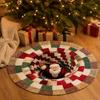 Santa Claus Round Vortex Carpet 80cm 31.5in Christmas Doormat 3D Illusion Rug  Kitchen