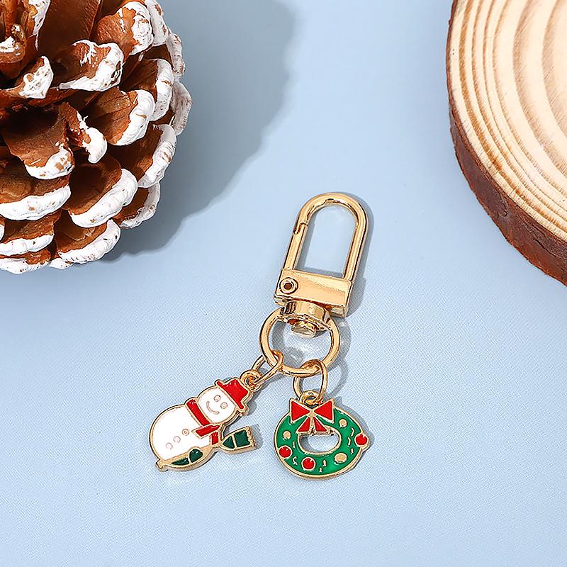 1PC And Tree Charms Xmas Bell Wallet Decorative Clip for Keys Bag Pendants Enamel Party Multiple Options Available