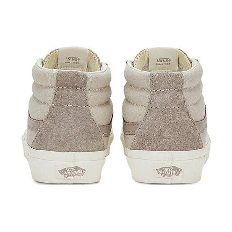 Vans Round Toe Lace-Up Cushioning Mid-Top Skate Shoes Unisex skate shoes Beige VN0A391FKKB
