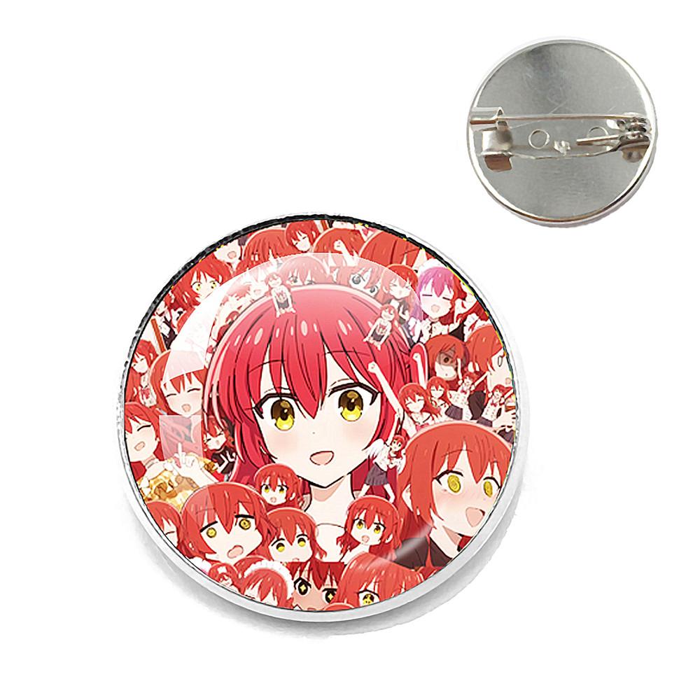 Bocchi The Rock Anime Brooch Gotoh Hitori Ijichi Nijika Kita Ikuyo Yamada Ryo Cartoon Cosplay Glass Brooch Pin For Badge Gifts