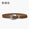 Leather Women'S Belt, Simple Retro Belt With Jeans, Casual Pants Belt, Women'S Model.