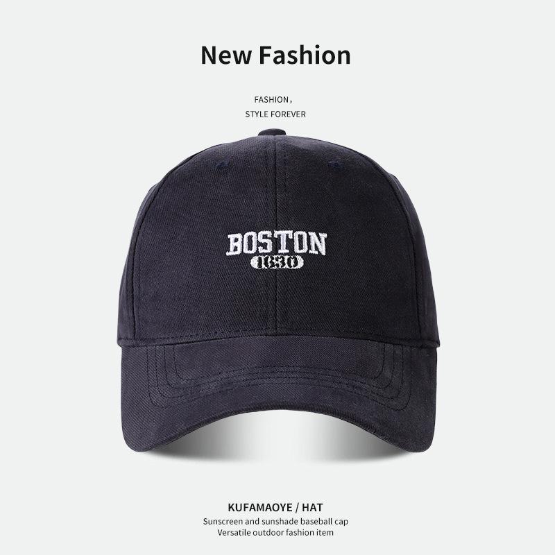 Large-Brim Brushed Baseball Cap: Autumn/Winter Unisex Fashion with Letter Design