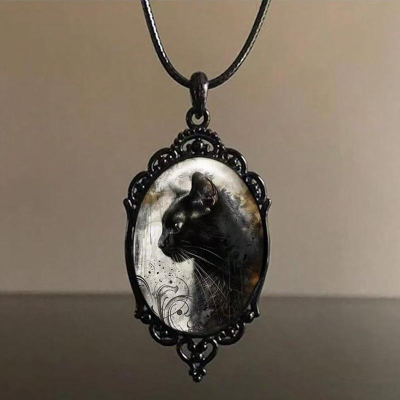 Retro Gothic Moon And Sun Pendant Necklace Women Men Punk Cross Metal Leather Rope Chain Vintage Jewelry Gift