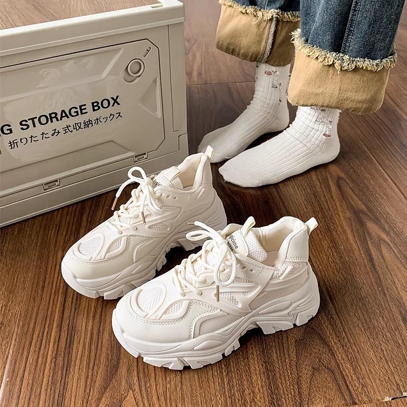 European Popular Dad Shoes Women 2025 New Spring and Autumn Thick-soled Versatile Ins Trendy Shoes Breathable Casual Sports Shoes