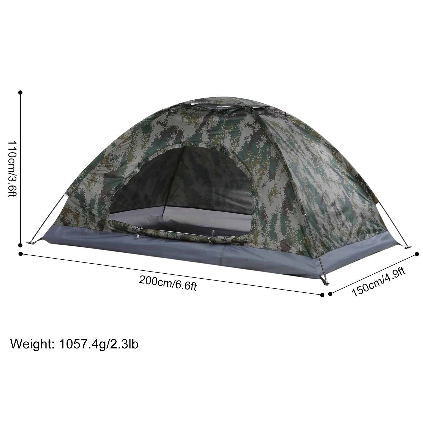 

1-2 Person Ultralight Portable Camping Tent - Single Layer Hiking Tent with UPF 30+ Anti-UV Coating for Beach Fishing Outdoor