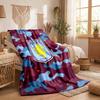 Aston Villa Fußball Druck Flanell Decke Weich Warm Sofa Bett Überwurf für Zuhause Büro Schlafzimmer