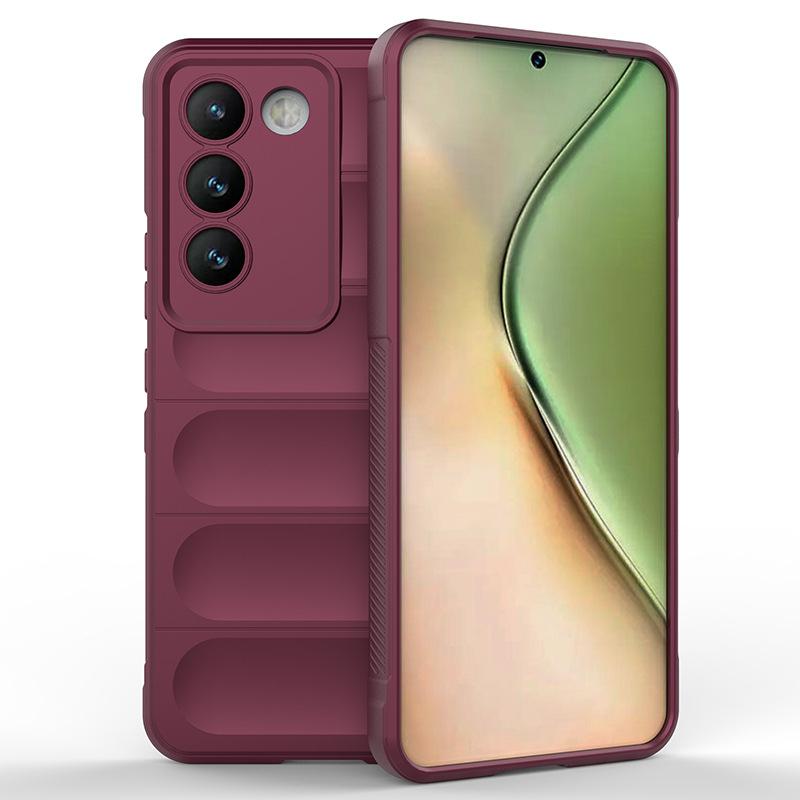 

Для Vivo Y100 IDN 5G задняя крышка чехол мягкий силиконовый противоударный чехол для телефона Funda Coque For Y100 (IDN) сливовый